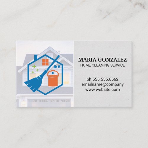 Home Cleaning Supplies Logo  Cleaner Services Business Card