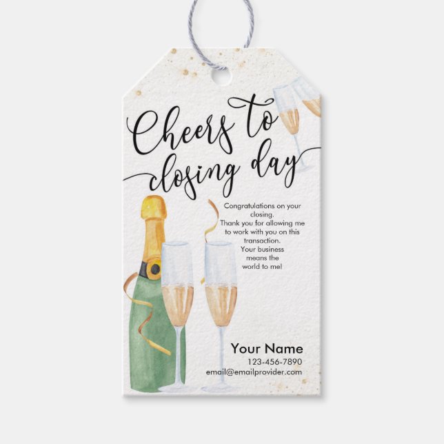 Home Closing Gift Tag (Front)
