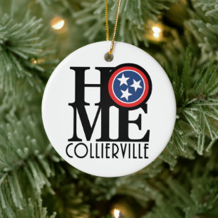 HOME Collierville Tennessee Ceramic Ornament