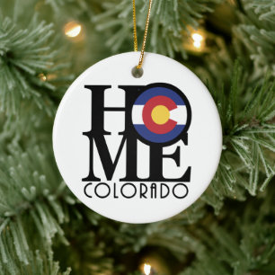 HOME Colorado Ceramic Ornament