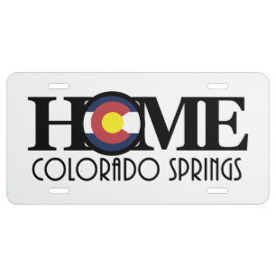 HOME Colorado Springs License Plate