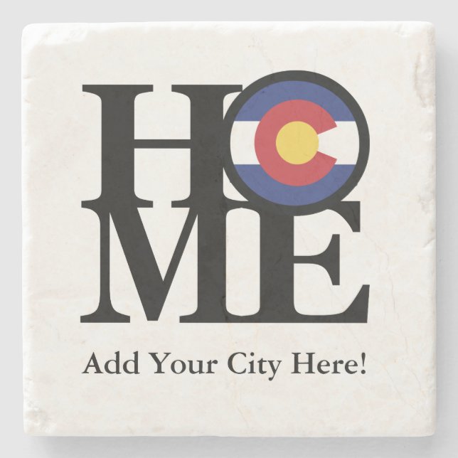 HOME Colorado Stone Coaster (Front)