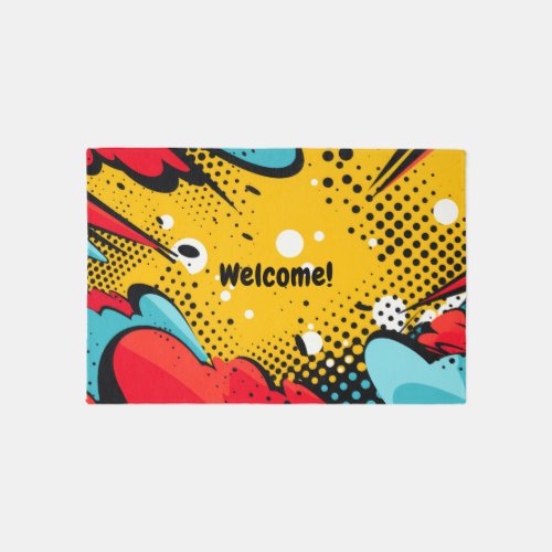 Home Comic Book Style Entry Rug Welcome Mat