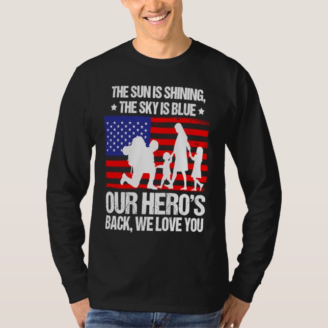Home Coming Veteran Poem Soldier Appreciation Fami T-Shirt (Front)