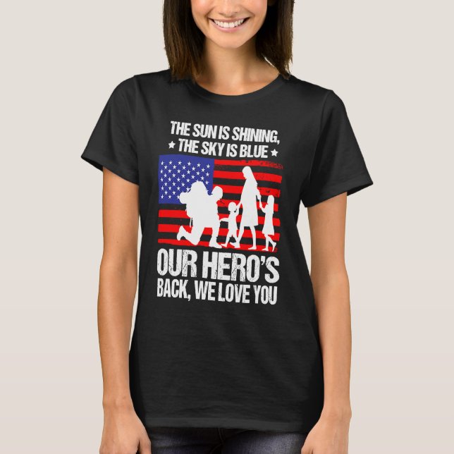 Home Coming Veteran Poem Soldier Appreciation Fami T-Shirt (Front)