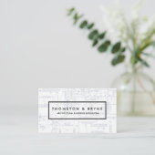 Home Construction and Architect Blueprint Business Card (Standing Front)