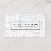 Home Construction and Architect Blueprint Business Card (Front)