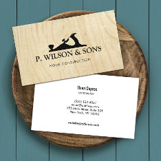 Home Construction And Carpenter Wood Grain Business Card at Zazzle