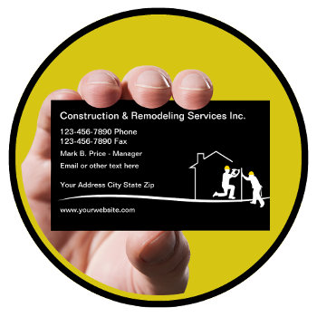 Home Construction And Remodeling Business Card by Luckyturtle at Zazzle