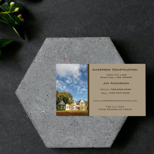 Home Construction Business Card - Taupe