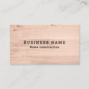 Home Construction Carpenter Wood business card