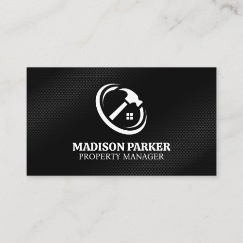 Home Construction  Hammer Logo Business Card