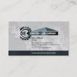 Home construction monogram business cards