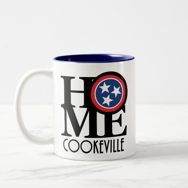 HOME Cookeville Tennessee 11oz Two-Tone Coffee Mug (Left)