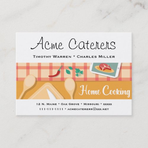 Home Cooking Catering Business Card