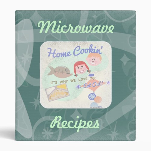 Home Cooking Funny Retro Fun Mealtime Motto Binder