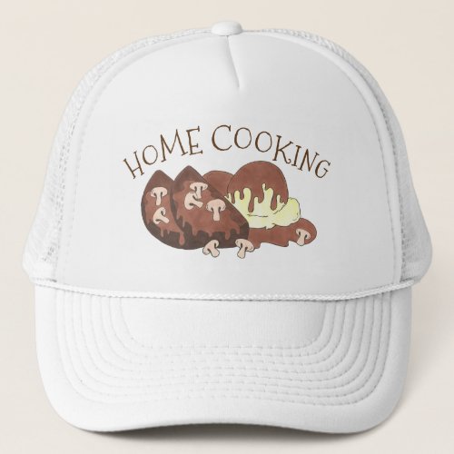 Home Cooking Meat Loaf Potato Mushroom Gravy Food Trucker Hat