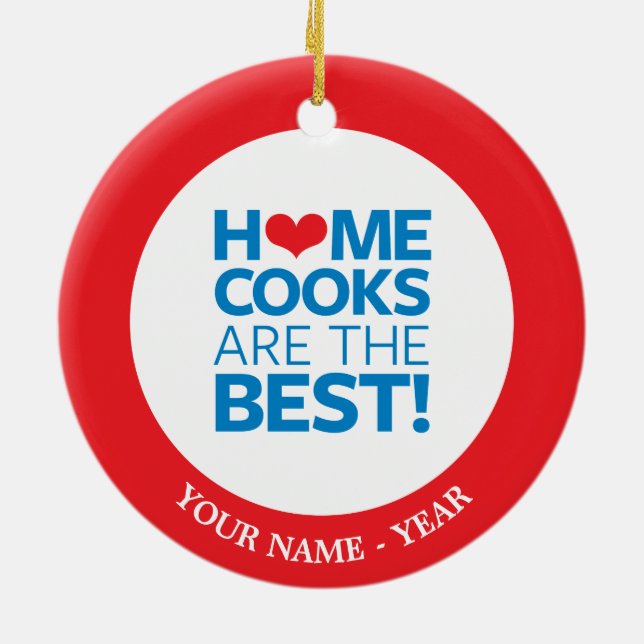 Home Cooks Are The Best Ceramic Ornament (Back)