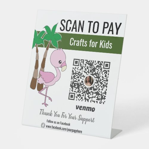 Home Craft Business Ideas  Scan to Pay Venmo Pedestal Sign