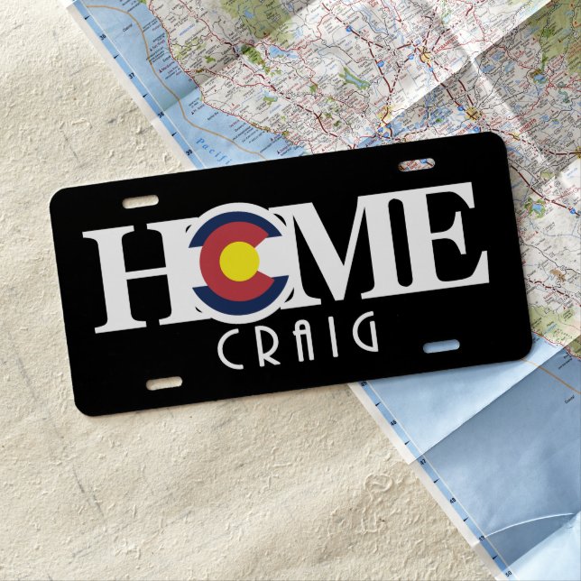 HOME Craig Colorado License Plate (In Situ)