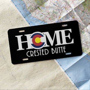 HOME Crested Butte Colorado License Plate