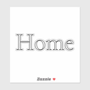 Home Custom Word Kiss Cut Sticker – Editable Text