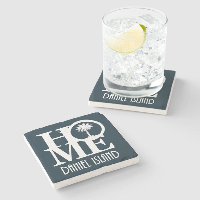 HOME Daniel Island South Carolina Stone Coaster (Side)