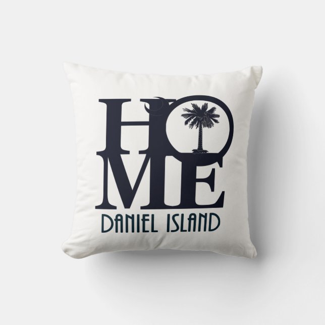 HOME Daniel Island South Carolina Throw Pillow (Front)