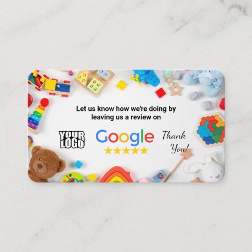 Home Daycare Google Review Template With QR _ Business Card