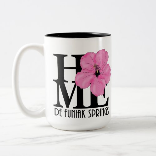 HOME De Funiak Springs 15oz Pink Hibiscus Two_Tone Coffee Mug