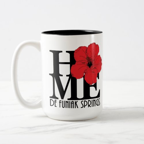 HOME De Funiak Springs 15oz Red Hibiscus Two_Tone Coffee Mug