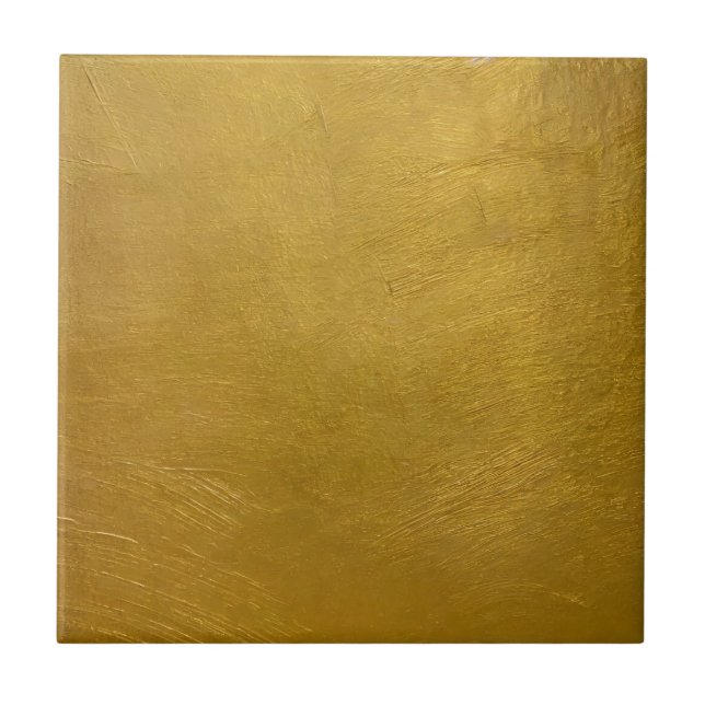 Home Decor Accents Gold Paint Ceramic Tile (Front)
