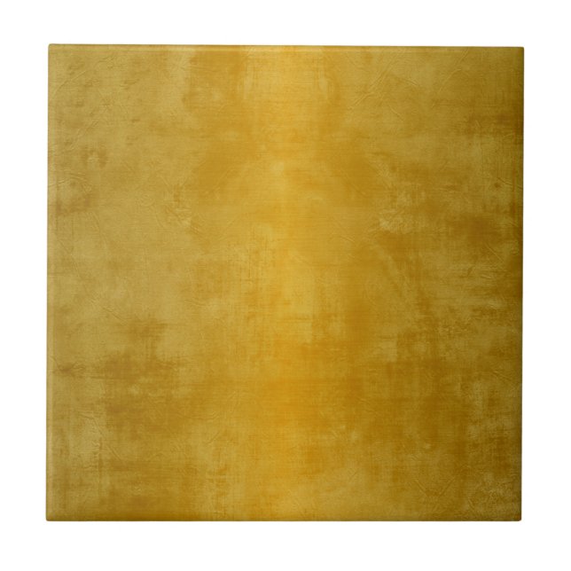Home Decor Accents Metallic Brushed Gold Ceramic Tile (Front)