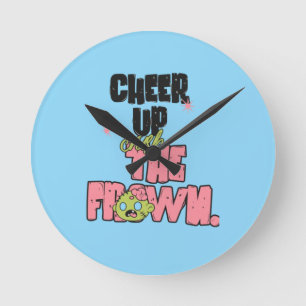HOME DECOR CRUSH THE FROWN CHEER UP WALL CLOCK
