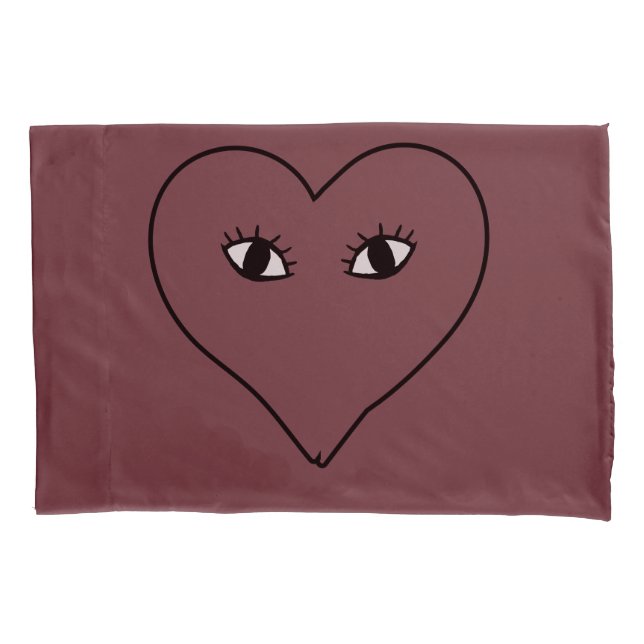 Home Decor Face Heart Pillow Case (Front)