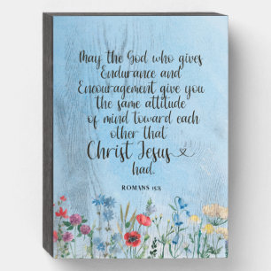 Home Decor Featuring Romans 15:5 Wooden Box Sign