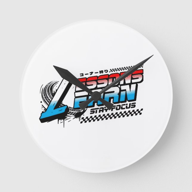 HOME DECOR FOCUS LESSONS LEARN ROUND WALL CLOCK  (Front)