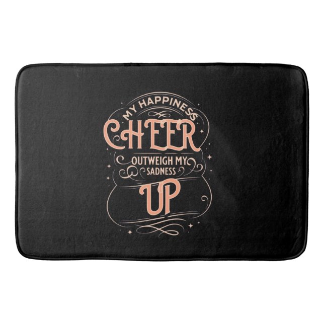 HOME DECOR HAPPINESS CHEER UP BATH MAT  (Front)