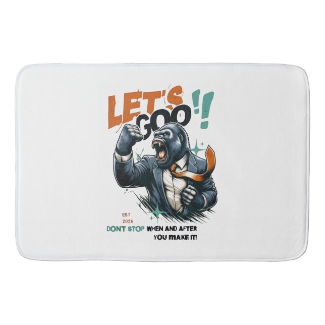 HOME DECOR LET'S GOO LESSONS LEARN BATH MAT  (Front)