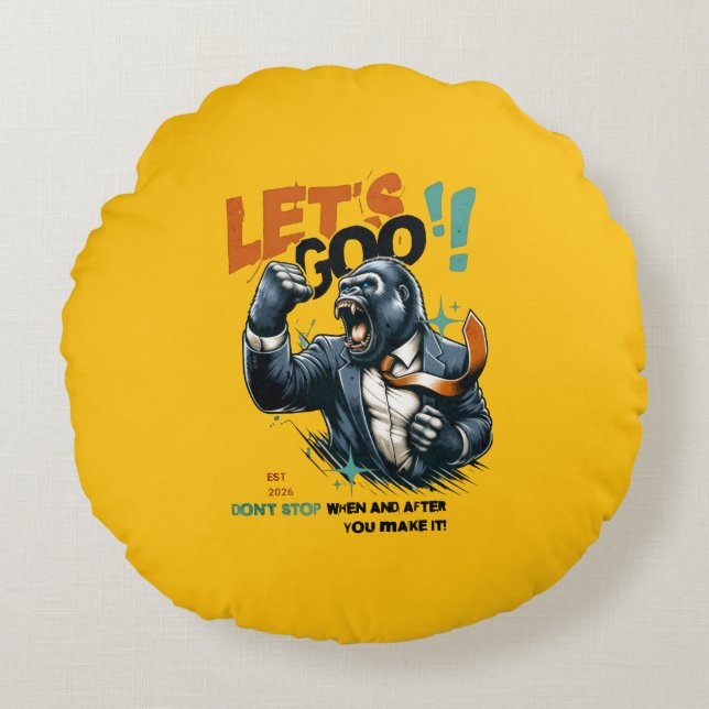 HOME DECOR LET'S GOO LESSONS LEARN ROUND PILLOW (Front)
