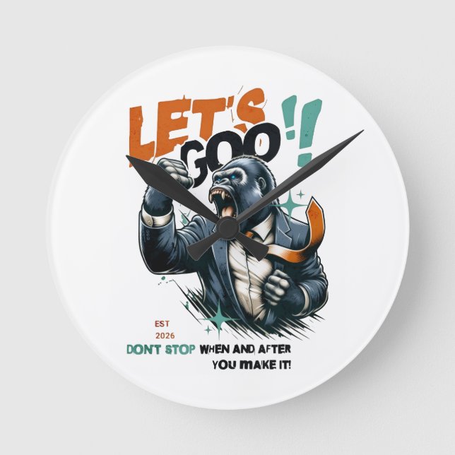 HOME DECOR LET'S GOO LESSONS LEARN WALL CLOCK  (Front)