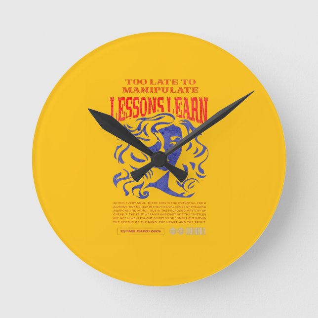 HOME DECOR MANIPULATE LESSONS LEARN WALL CLOCK  (Front)