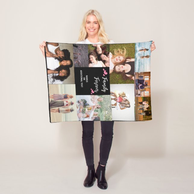 Home Decor Personalized Photo Blanket Collage  (In Situ)