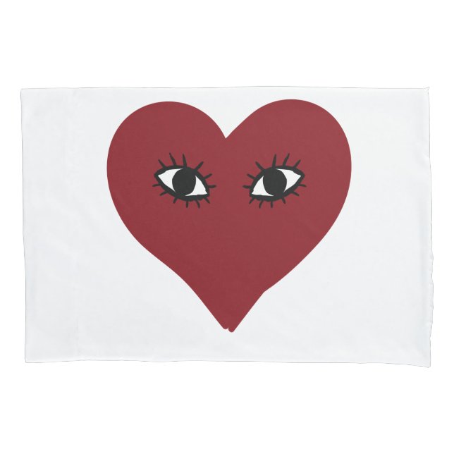 Home Decor Red Heart Pillow Case (Front)