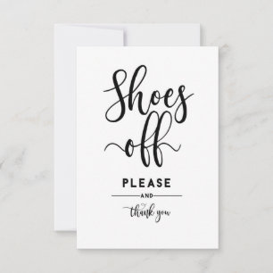 Home Decor Shoes Off Please And Thank You Card