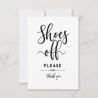 Home Decor Shoes Off Please And Thank You Card