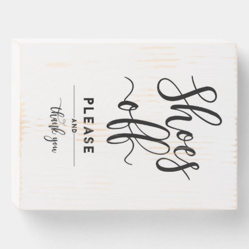 Home Decor Shoes Off Please And Thank You Wooden Box Sign