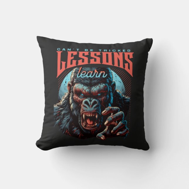 Home Decor Wise Gorilla Lessons Learn Tote Bag Throw Pillow (Front)