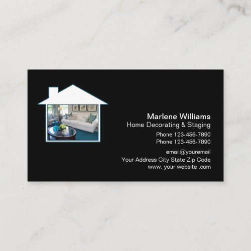 Home Decorating And Staging Service Business Card