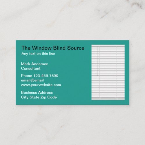 Home Decorating Window Blinds Business Card